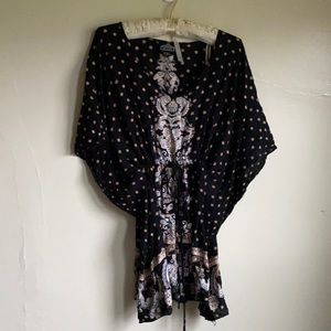 Angie black boho dress XS